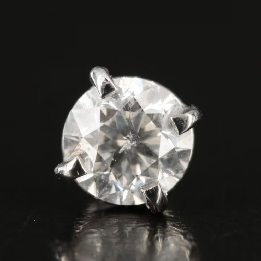 Platinum 1.54 CTW Diamond Stud Earrings with Online GIA Dossier and GIA eReport - Picture 3 of 9
